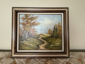 Oil Painting 32” x 28” With Signature 