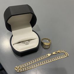 Gold Ring And Bracalet 