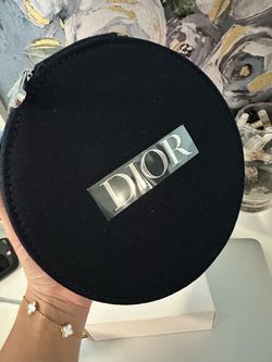 Dior Round Black Cosmetic Pouch