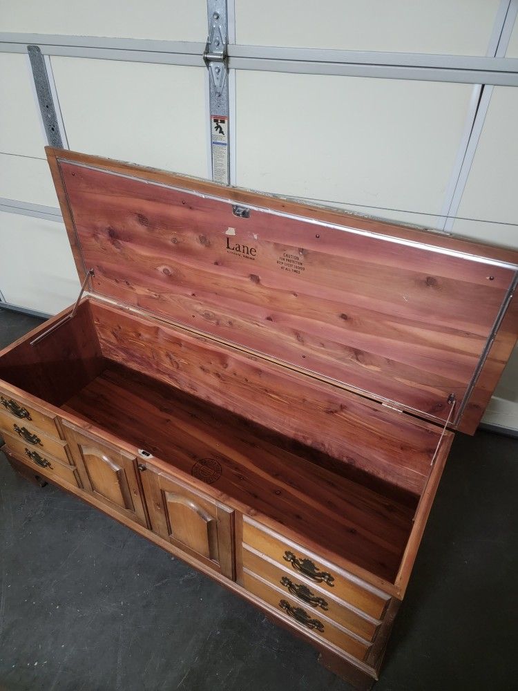 Storage Bench With Little Matt Almost Five Feet Long. Solid Wood Ready To Go