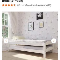 Dorel Living Opus White Stackable Twin Beds