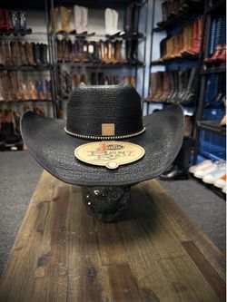 Justin Bent Rail Straw Cowboy Hat 7 5/8 Sombrero