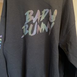 BAD BUNNY Custom Black Hologram Sweater - Superbowl Ready