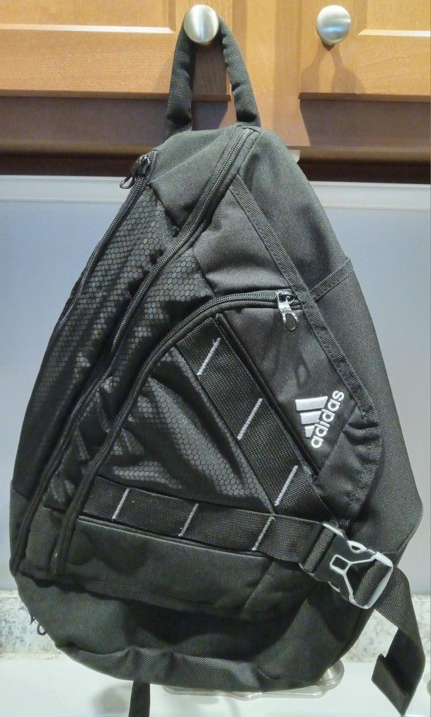 Adidas Original LOAD SPRING National LARGE Black Sling Backpack Crossbody BRAND NEW $25