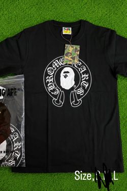 size large bape X Chromehearts black