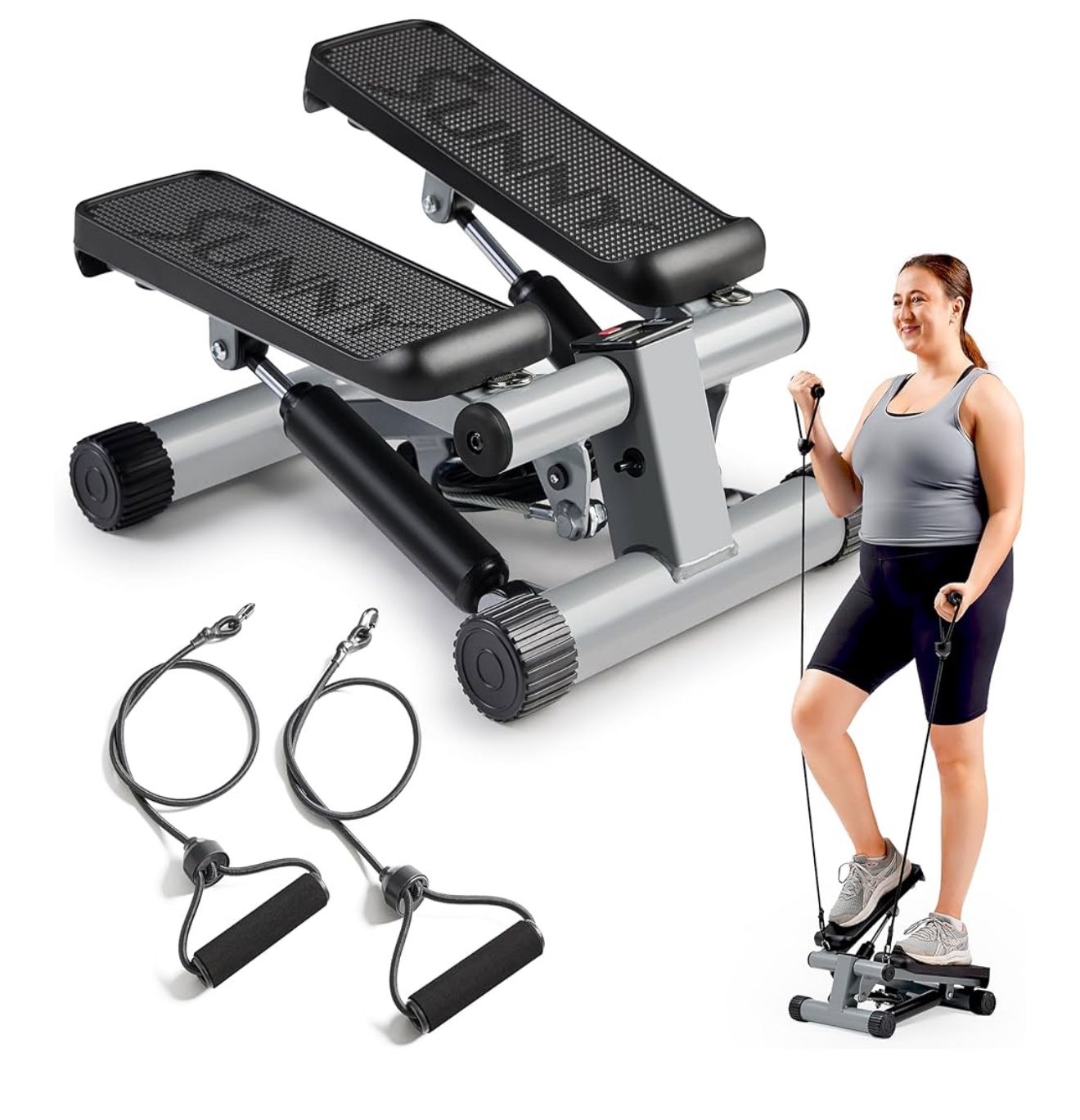 Stair Step Workout Machine with Resistance Bands