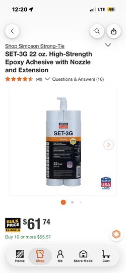 SET-3G 22 oz. High-Strength Epoxy Adhesive