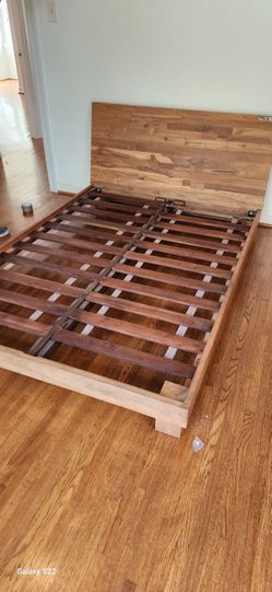 Modern mid century full size bed frame 250 OBO