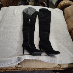 High Tide Suede Boots High Heel