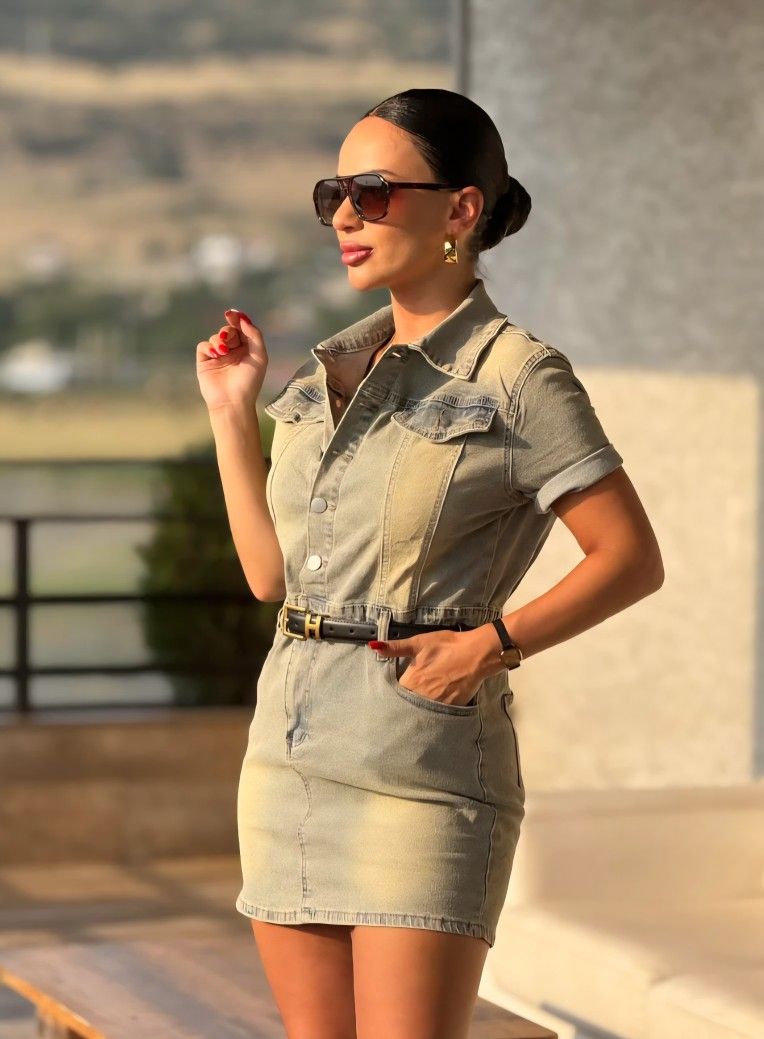Stretch Denim Dress