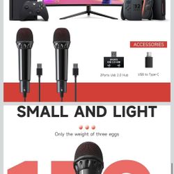 2Pcs 10Ft Wired USB Microphone for Switch 2&1 Gaming/PS5/PS4/XBOXONE/PC Gaming, Plug and Play, One Button Mute, Dual Karaoke, Directional Pick Up, 179