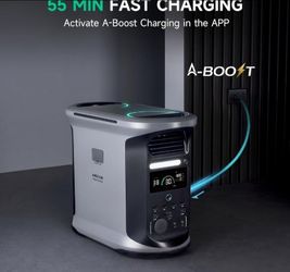 1500w Ampace Hybrid Portable solar generator 2400w peak output