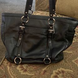 Coach Bag Lots Of Space And Black/Silver
