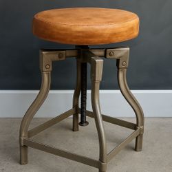 Vintage Toledo leather stool