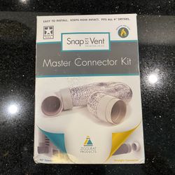 Snap to Vent Master Connector Kit Easy To Install Fits 4”-Dryers Air tight Seal