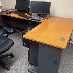 Nice Office Desk, L-Shape Or Two Singles