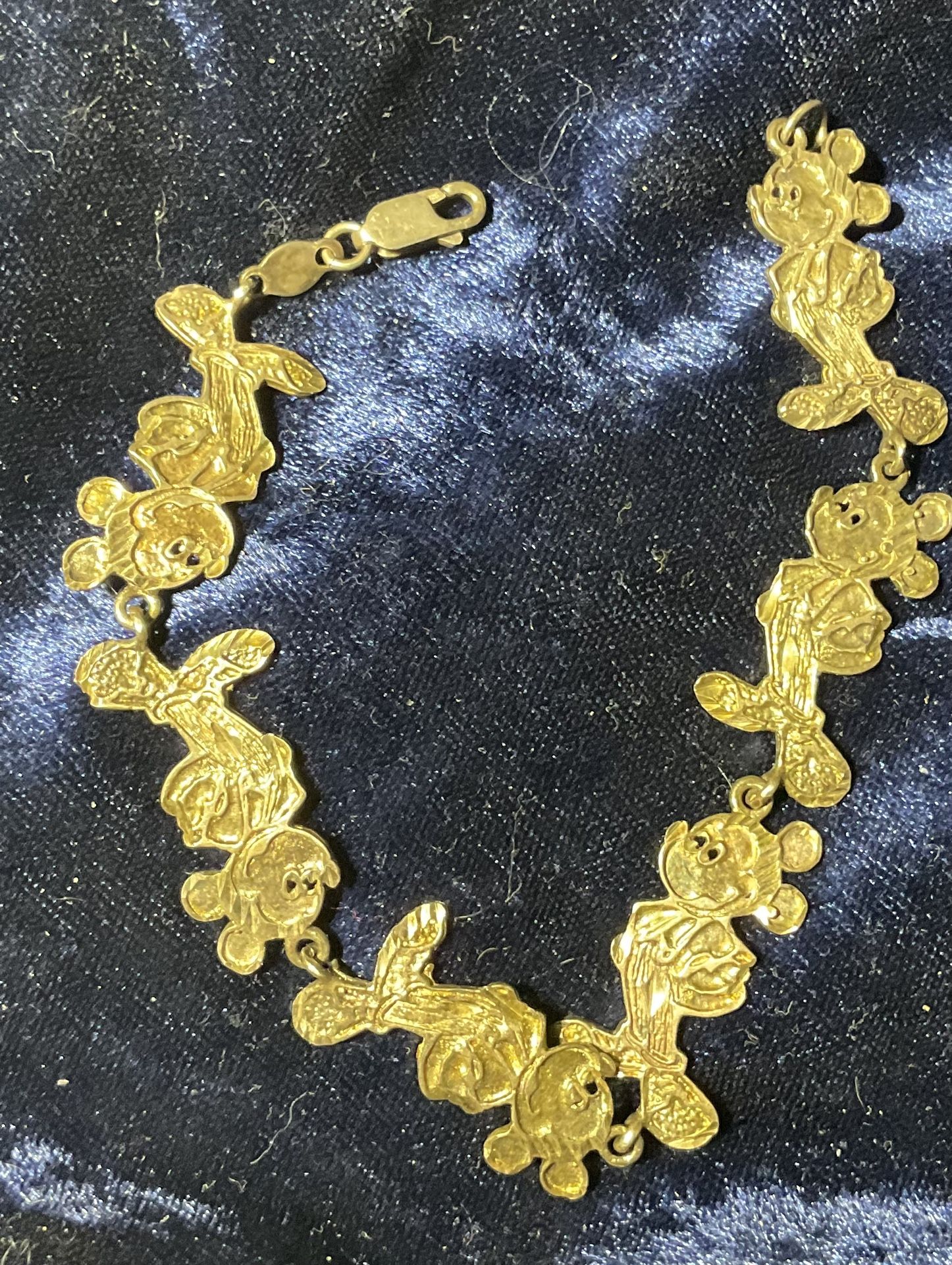 Disney Vintage Sterling Silver Mickey Bracelet