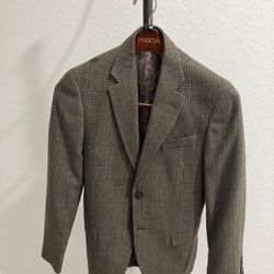 Business Brown Plaid Nautica Aviation Suit Jacket 36S