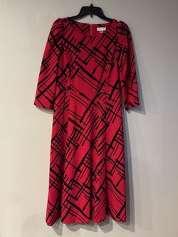 Calvin Klein. Red dress. Size 10. Christmas Party