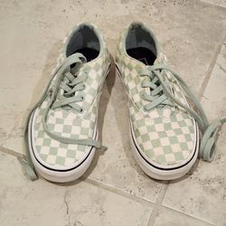 Vans Teal Checkered Little Kids Size 13