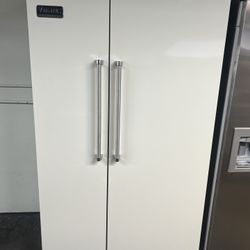 Viking 48”Wide Built In Gloss White Side By Side Refrigerator 
