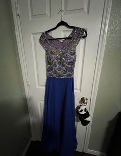Royal Blue Prom Dress/Evening Gown- Worn Once - SIZE 6