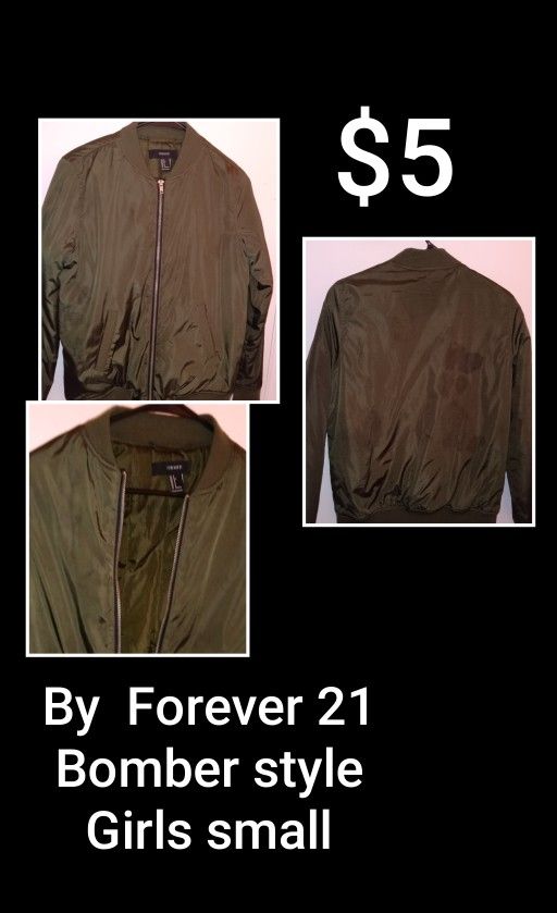 Girls Small Forever 21 Bomber Style Coat
