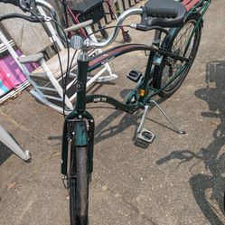 Hang Ten Beach Cruiser 7 Speed Green 26inch Ridden One Time