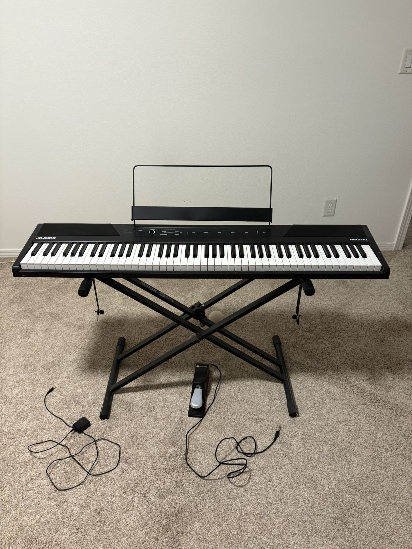 Used Digital Piano Set for Sale (Pedal + Piano Keyboard Stand Included)