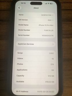 IPHONE 15 PRO MAX 512GB UNLOCKED