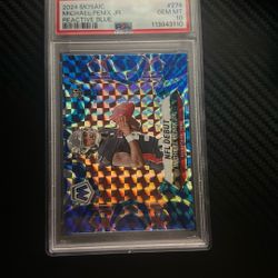 PSA 10 Michael Penix Jr Reactive Blue