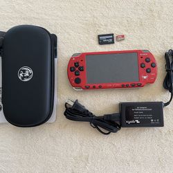 Sony PlayStation Portable Psp 2000 Custom Built Spider-Man Theme w/ 7000+ Games Saved in The 128GB Memory Card