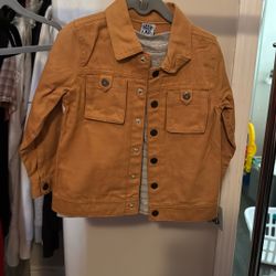 Brown jacket with a gray T-shirt size 3T