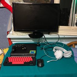 PS4 Slim Perfect Condition Keyboard, And Mouse With A Monitor