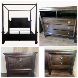 King Canopy 4 Piece Bedroom Set
