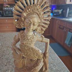 Bali Dancer Janger Sculpture Hand Carved