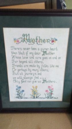 Nice Framed Mothers Picture.