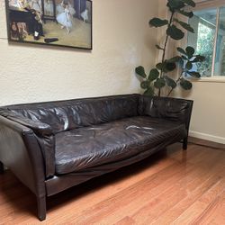 Luxe Leather Restoration hardware Couch