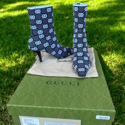 Gucci GG knit Pointy Boots