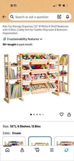 Kids toy storage organizer