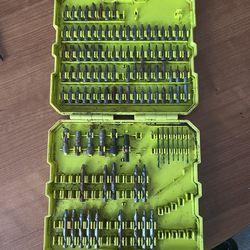RYOBI drill bits in case