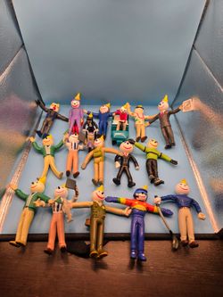 Lot of 17 Vintage Jack In The Box Restaurant Collectible Bendy Figures RARE