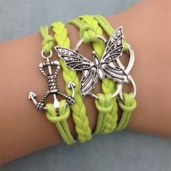 Butterfly, anchor and infinity bracelet