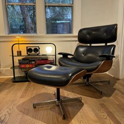 Authentic Mid Century Chair and Ottoman by Plycraft