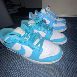 2 Blue Nike Shoes 