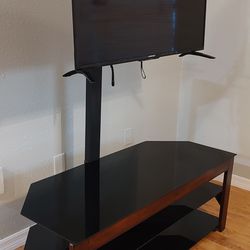 Corner Glass TV Stand