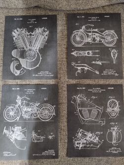 Harley Davidson Schematic Prints