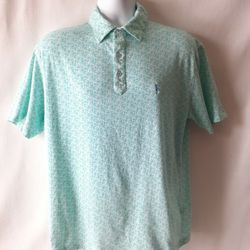 Tailorbyrd Men's green/white short sleeve golf polo shirt size XL 