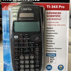 NEW Texas Instruments TI-36X Pro Engineering/Scientific Calculator (Black) - $20