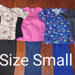  Women's Scrubs Size Small Bundle